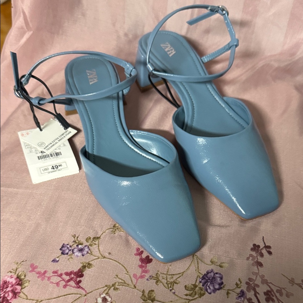 Zara Women's Elegant Blue Heels